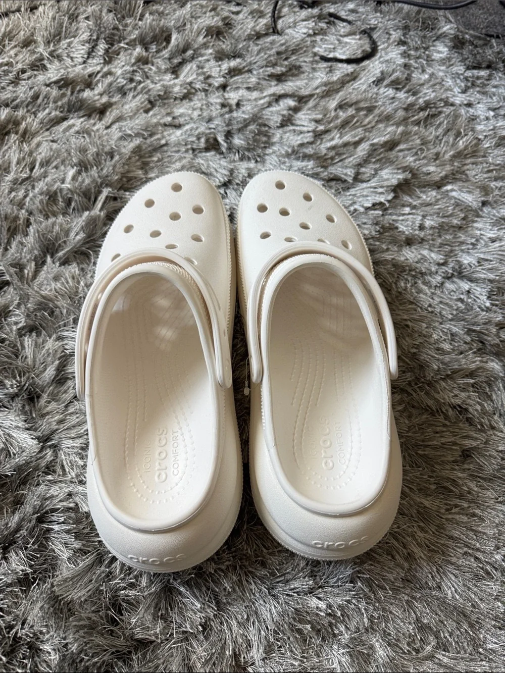 Crocs Men’s White Classic Crush Platform Clog